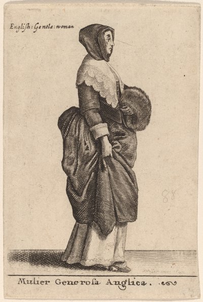Velkorysá Angličanka od Wenceslaus Hollar
