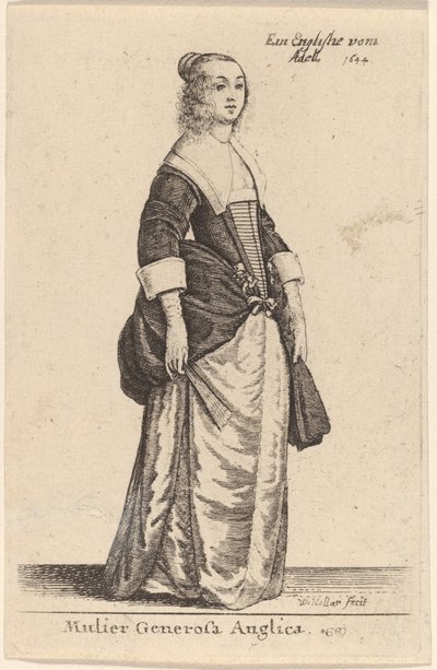 Velkorysá Angličanka od Wenceslaus Hollar