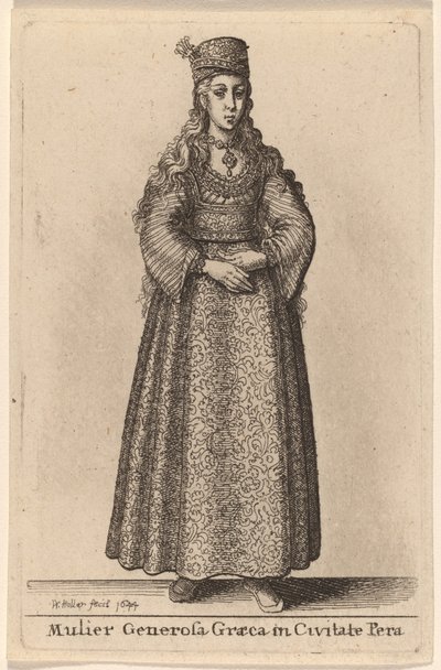 Velkorysá Řeka ve městě Pera od Wenceslaus Hollar