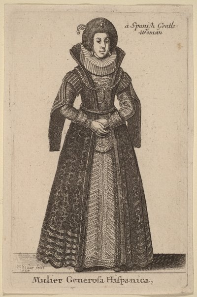 Španělská šlechtična od Wenceslaus Hollar