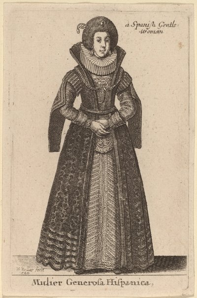 Velkorysá Španělka od Wenceslaus Hollar