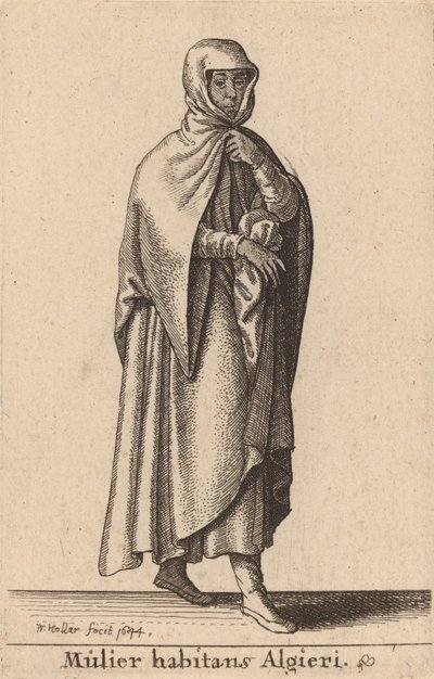Žena žijící v Alžíru, 1644. od Wenceslaus Hollar
