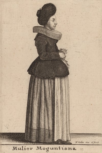 Přepracovaná žena. od Wenceslaus Hollar