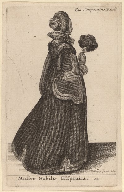 Španělská šlechtična od Wenceslaus Hollar