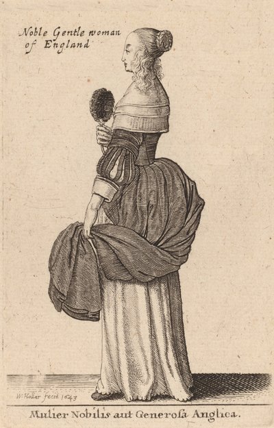 Vznešená nebo velkorysá anglická žena, 1643. od Wenceslaus Hollar