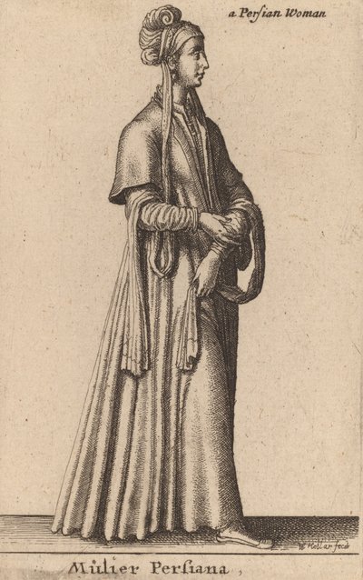 Perská žena. od Wenceslaus Hollar