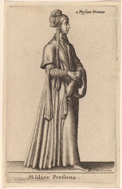 Perská žena od Wenceslaus Hollar