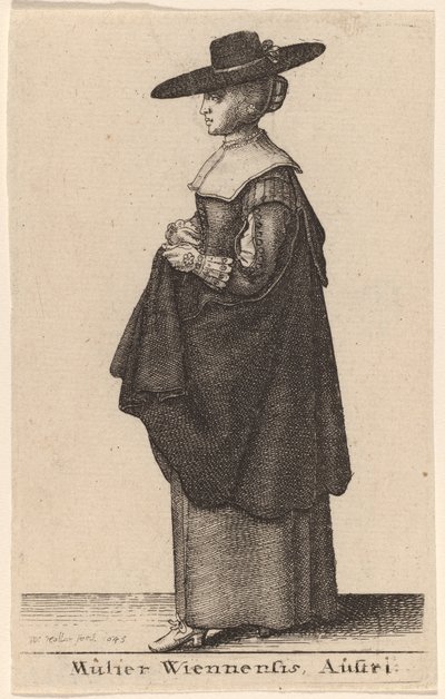 Žena z rakouské Vídně od Wenceslaus Hollar