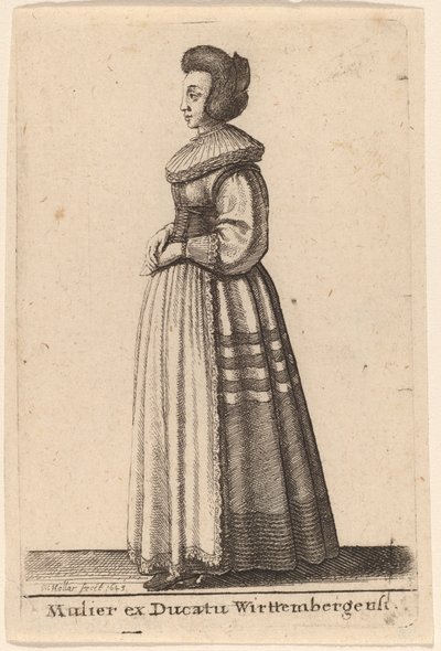 Žena z vévodství Wirttemberg od Wenceslaus Hollar