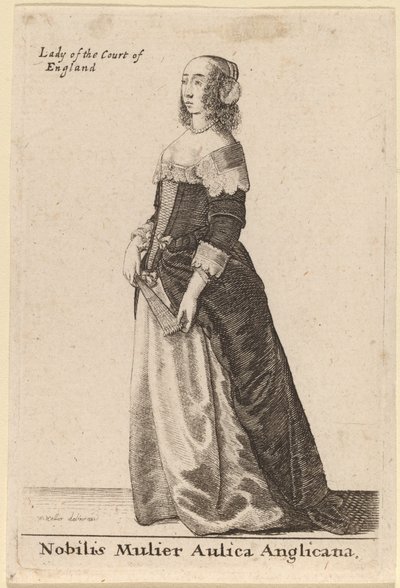 Vznešená dáma anglického dvora od Wenceslaus Hollar