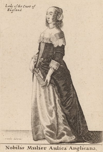 Anglikánský dvůr šlechtické ženy, 1643 od Wenceslaus Hollar