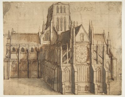 Starý chrám svatého Pavla v Londýně, pohled od východu od Wenceslaus Hollar