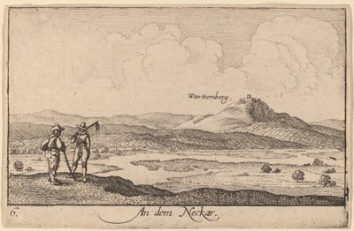Na Neckaře od Wenceslaus Hollar
