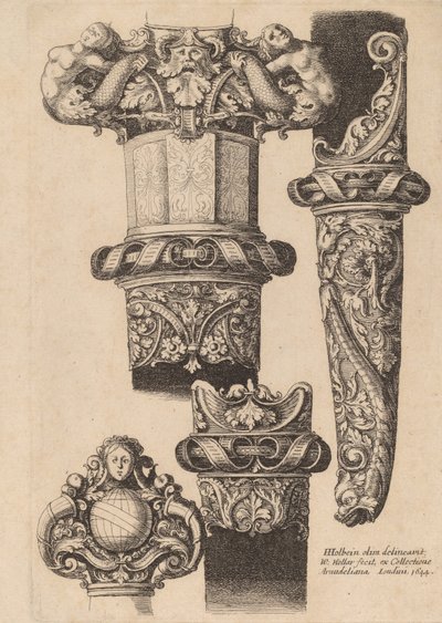 Ornamentace pro dýku a pochvu, 1644. od Wenceslaus Hollar