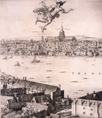 Panoramatický výhled na Londýn, c1670 od Wenceslaus Hollar
