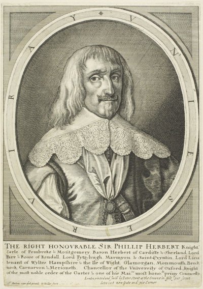 Philip Herbert, hrabě z Pembroke od Wenceslaus Hollar