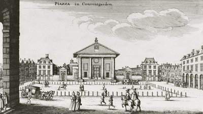 Piazza v Covent Garden, 1640 od Wenceslaus Hollar
