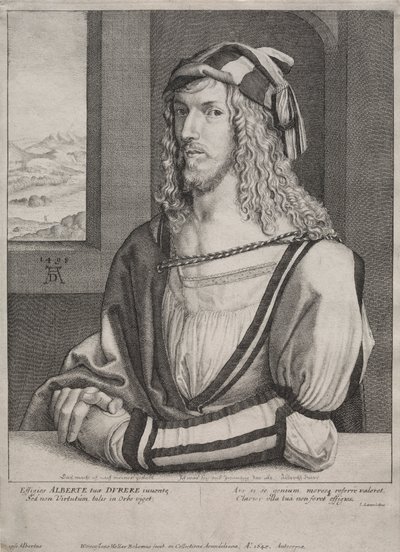 Portrét Albrechta Dürera ve věku 26 let od Wenceslaus Hollar