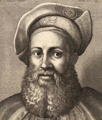 Portrét Pietra Aretina, asi 1670 od Wenceslaus Hollar