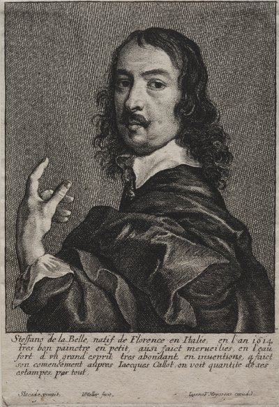 Portrét Stefana della Bella od Wenceslaus Hollar