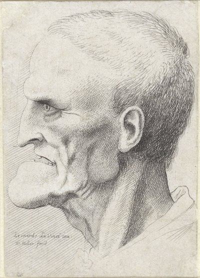 Portrét starého muže s výraznou bradou od Wenceslaus Hollar