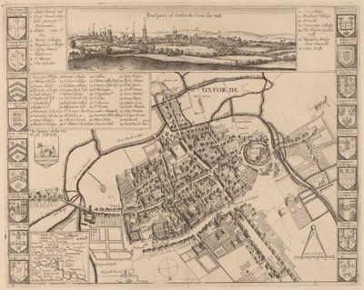 Vyhlídka na Oxford. od Wenceslaus Hollar