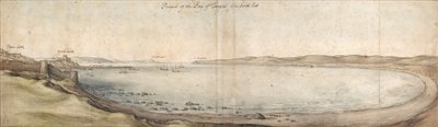 Vyhlídka na záliv Tanger z jihovýchodu, polovina 17. století od Wenceslaus Hollar