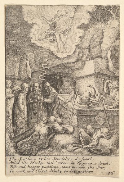 Vzkříšení, 1625-77. od Wenceslaus Hollar