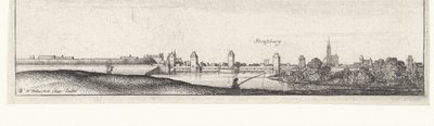 Říční krajina s výhledem na Štrasburk River Views v Německu a Nízkých zemích (název série) od Wenceslaus Hollar