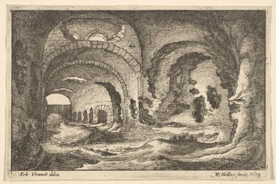 Roman zůstává v Tivoli, 1673. od Wenceslaus Hollar