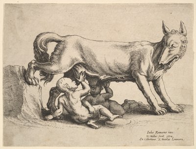 Romulus a Remus, 1652. od Wenceslaus Hollar