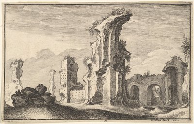 Ruiny St Croix de Jerusalem, 17. století. od Wenceslaus Hollar
