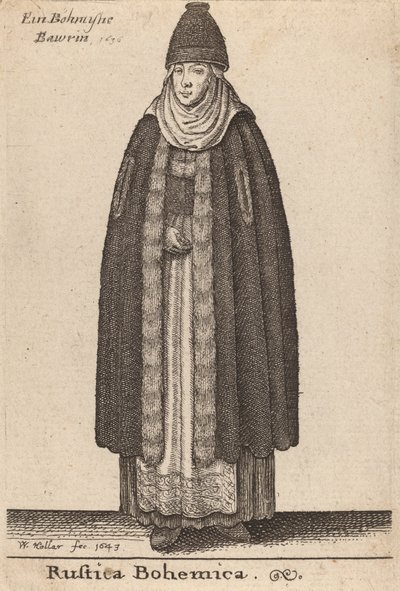 Rustica Bohemica, 1643 od Wenceslaus Hollar