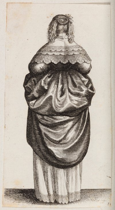 Žena viděná zezadu od Wenceslaus Hollar