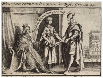 Sára se vrátila Abrahamovi. stát 2 od Wenceslaus Hollar