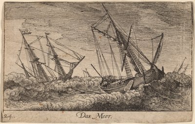 Mořská scéna od Wenceslaus Hollar