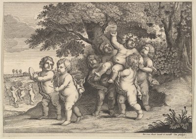 Sedm chlapců, 1625-77. od Wenceslaus Hollar