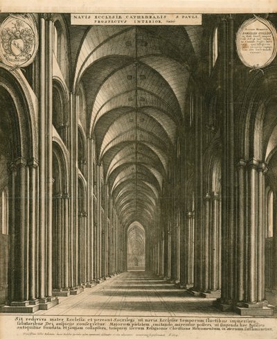 Katedrála svatého Pavla, Londýn od Wenceslaus Hollar