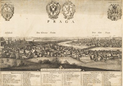 Velká vyhlídka Prahy od Wenceslaus Hollar