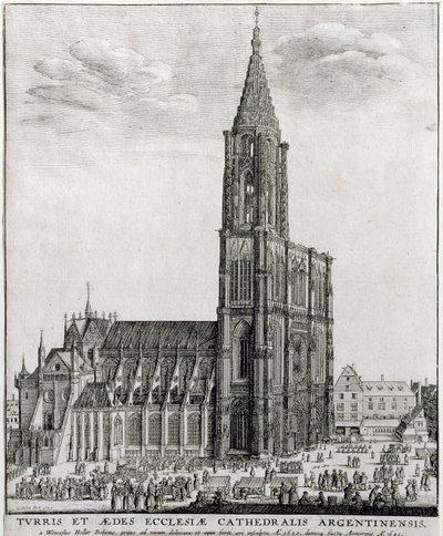 Štrasburská katedrála, 1645 od Wenceslaus Hollar