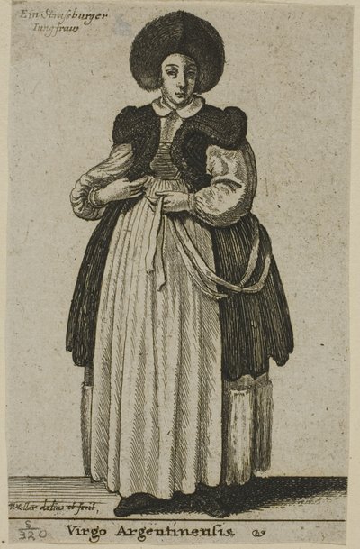 Žena ze Štrasburku od Wenceslaus Hollar