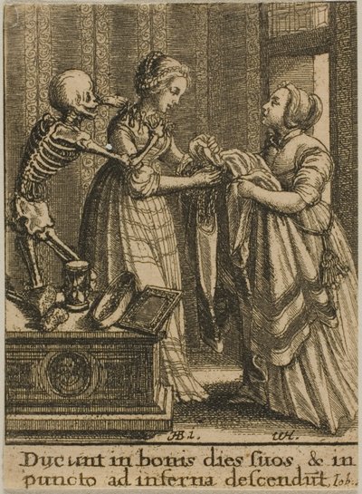Nevěsta a smrt od Wenceslaus Hollar