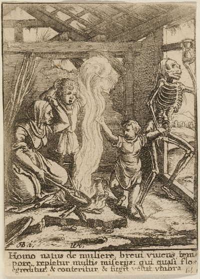 Dítě a smrt od Wenceslaus Hollar