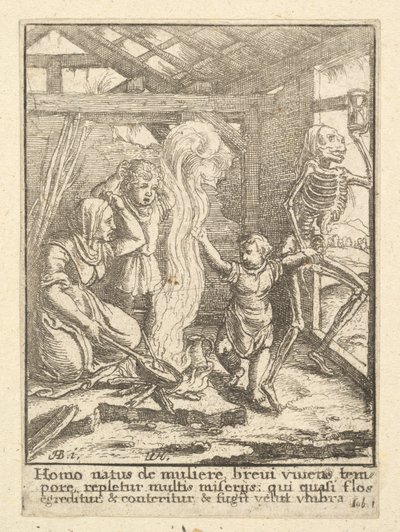 Dítě, z tance smrti, 1651. od Wenceslaus Hollar