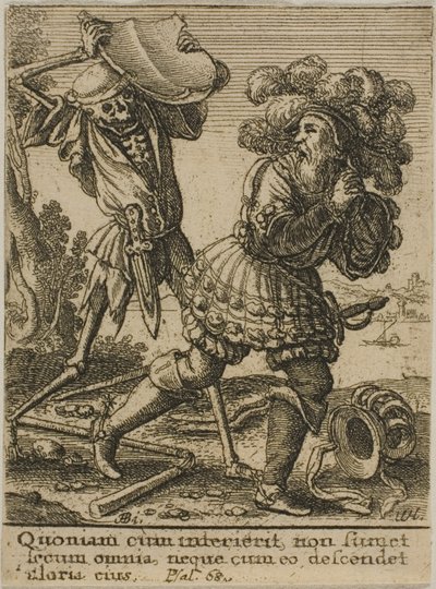 Hrabě a smrt od Wenceslaus Hollar