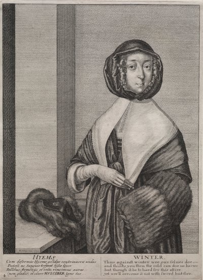 Čtyři roční období: Zima od Wenceslaus Hollar
