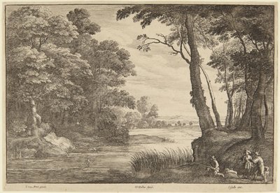 Lov na volavky od Wenceslaus Hollar
