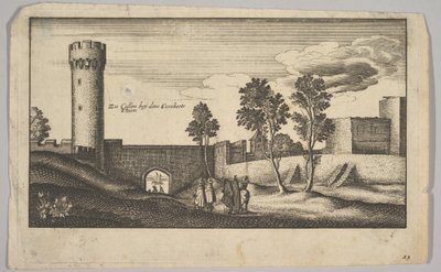Kopie Kunibertské věže u Kolína nad Rýnem, 1625-77. od Wenceslaus Hollar