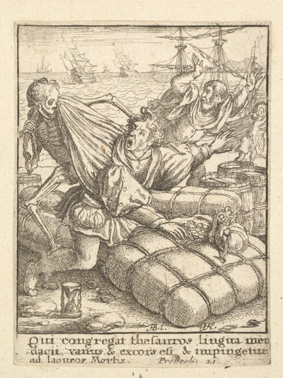 Kupec, z tance smrti, 1651. od Wenceslaus Hollar