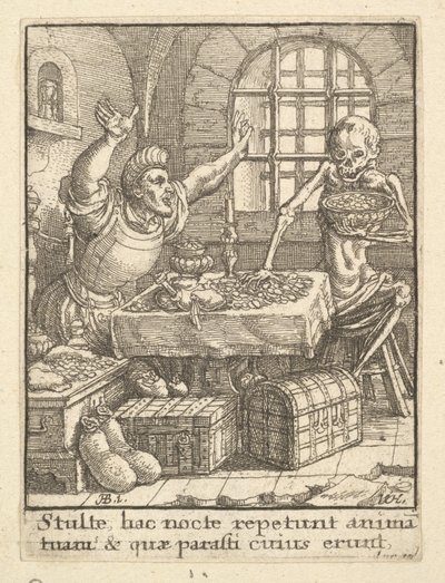 Lakomec, z tance smrti, 1651. od Wenceslaus Hollar
